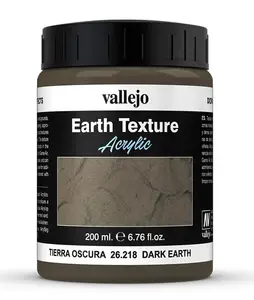 Acrylic Paint VALLEJO Vallejo Dark Earth — Brown color, 200 ml bottle
