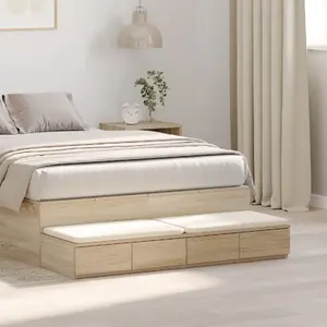 Прикроватная тумба VidaXL модель 866941 с ящиками, Sonoma Oak из шпонованной инженерной древесины
