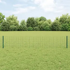 VidaXL Euro Fence набор 2 зелёные панели из стальной порошковой покраски 10 x 0,4 м