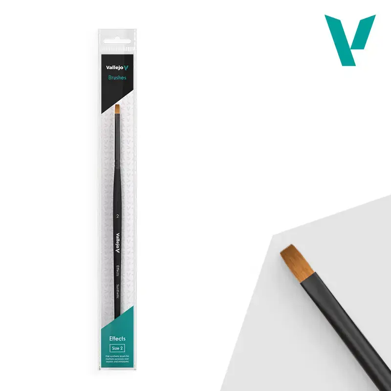 Vallejo B04002 Flat Synthetic Artist Paintbrush Photo 2