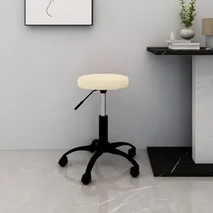 Office chair VidaXL model 333173, cream — swivel task chair with adjustable height