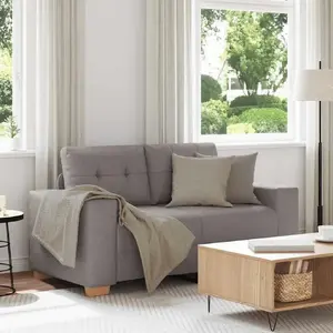 Divvietīgs dīvāns VidaXL modelis 4105074, auduma apdare taupe, sēdvirsmas platums 120 cm