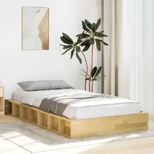Каркас кровати VidaXL модель 3324119, односпальный 80x200 см, натуральный дуб, без матраса