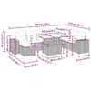 VidaXL набор уличной мебели 3326854 — 9 предметов Photo 16