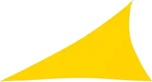 Sun Sail Triangle Shade, VidaXL, model 135624 — Oxford fabric, triangular 4 x 5 x 6.4 m, yellow