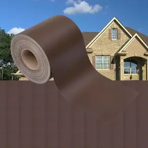 Комплект защитных экранов для забора VidaXL модель 147863, PVC, 4 шт., 35 x 0,19 м, коричневый