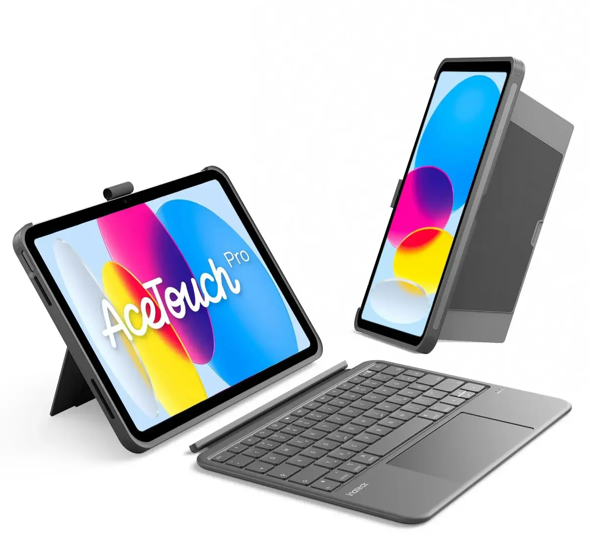 Inateck KB403-10 pelēks iPad klaviatūras maciņš