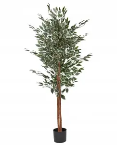 Искусственное растение в горшке Beliani Ficus Tree 501038 — высота 167 см, искусственная листва, декоративное комнатное растение