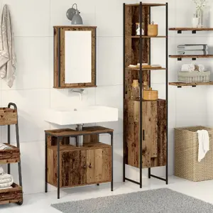 Vannas istabas skapītis ar iebūvētu izlietni vintāžas stilā VidaXL modelis 3332555