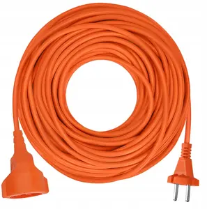 Pagarinātājs Solight PS21 — elastīgs 15 m, 2 x 1,5 mm², oranžs