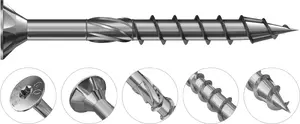 Construction screws Koelner/Rawlplug 3.0x35 mm partial thread countersunk head, pack of 34