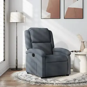 Atvelkamais krēsls VidaXL 3205492 tumši pelēks samts — izklājams atpūtas krēsls
