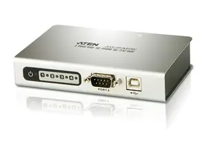 USB-to-Serial RS-232 Hub ATEN UC2324 — 4-port, USB 2.0 Type-B, metal housing, VGA interface, metallic colour