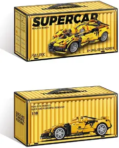 Building Block Set Ramiz ZKL.J2012C — Sport Car Kit, Yellow, 422 Pieces