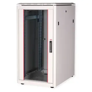 Шкаф серверный ROLINE 19" Pro 22U, напольный, глубина 800 мм, стеклянная передняя дверь, IP20, серый