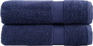 Towels VidaXL SOLUND premium set of 2 navy blue 70x140 cm