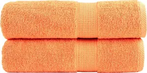 Towels VidaXL SOLUND premium set of 2, orange, 70x140 cm