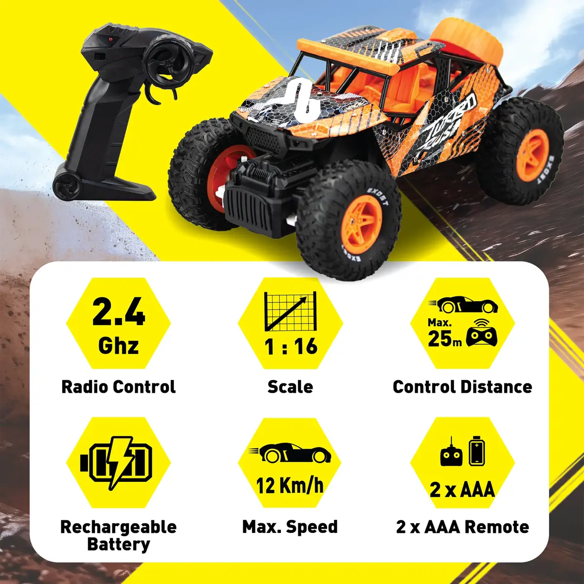 Радиоуправляемый монстр-трак CaDa Exost Turbo Rush 1:16 Photo 6