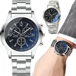 Retoo men's quartz sport watch E549 — classic silver, quartz movement