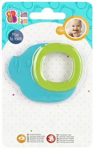 Игрушка-прорезыватель Bambam BAM BAM Gryzak Slonik модель YD750-26EB — детский прорезыватель, мягкий безопасный материал для малышей