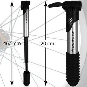 Велосипедный мини-насос DUNLOP Mini Alu 120psi (8bar) — универсальная насадка