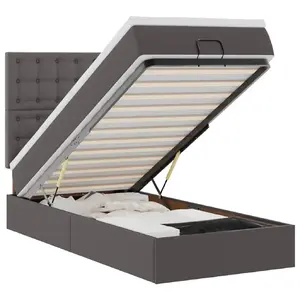 Кровать VidaXL 3313838 с матрасом, односпальная 100x203 см, нагрузка до 140 кг