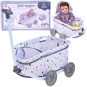 Doll and Teddy Pull Wagon Joko ZA5919 with Handle – Toy Wagon for Dolls and Soft Toys