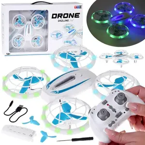 Quadcopter LED drone Jokomisiada RC0737 with LED lighting and remote control (acrobatic toy)