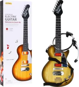 Elektriskā bērnu ģitāra Ramiz ZMU.HK-9080B.WOOD — koka imitācija, 3+