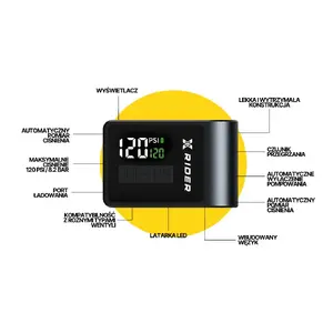 Elektriskais velosipēda sūknis Xrider XR00MAP01 — pārnēsājams uzlādējams velosipēda sūknis