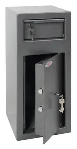 Напольный сейф PHOENIX SS0992KD — стальной серый, ключевой замок, напольный огнестойкий шкаф