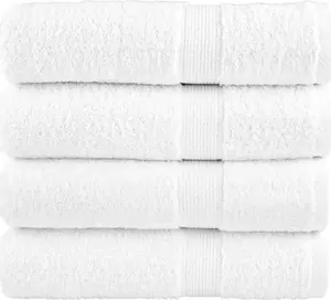 Vannas dvieļu komplekts VidaXL premium 4 gab. balts 70x140 cm kokvilna