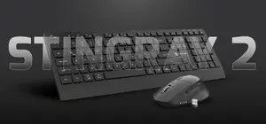 Беспроводной набор клавиатура и мышь NATEC STINGRAY 2 — клавиатура (US), мышь с tilt-колесом