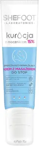 Kāju krēms SheFoot SHEFOOT ar 15% ureas un massāžas ierīci — mīkstinoša un izlīdzinoša ārstēšana 50 ml