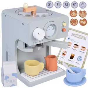 Koka kafijas automāts rotaļlietu komplekts EcoToys ZA5935 — 18 daļu izspēles komplekts bērniem