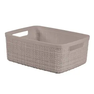 Storage Basket Curver Jute S — 5L plastic basket, beige, model 0801904382