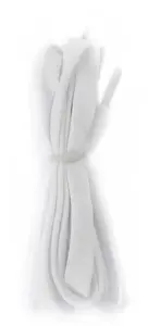 Шнурки Martes Lace Flat White 90 cm – плоские белые шнурки для обуви