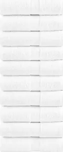 Towels VidaXL premium guest towels 10 pcs white 30x50 cm cotton