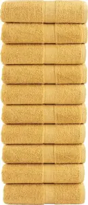 Towels for guests VidaXL premium set 10 pcs golden 30x50 cm