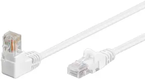 Патч‑корд Goobay CAT5e 0,25 м U/UTP с одним угловым 90° разъемом RJ-45, белый
