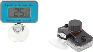 Apte AG238 digital LCD aquarium thermometer, battery-powered, universal