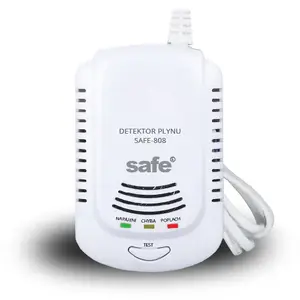 Gāzes detektors Evolveo SAFE808 — propāna sensors, LCD displejs, 85 dB trauksme, tīkla un bateriju barošana