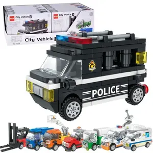 Construction Blocks CITY VEHICLE set by Jokomisiada, model ZA5853 — 3 city vehicle models