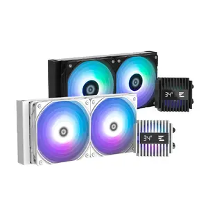Zalman Alpha2 A24 ARGB Black šķidruma dzesētājs ar alumīnija un vara konstrukciju, atbalsta LGA 1851, LGA 1700 un AM5 ligzdas