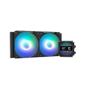 Zalman Alpha2 A24 ARGB Liquid Cooler Black with Aluminum and Copper construction, supporting LGA 1851, LGA 1700, LGA 1200, LGA 1151, AM4, and AM5 processor sockets