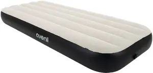 Inflatable single velour comfort mattress Avenli 191x76x25 cm, single air bed, flocked sleeping surface