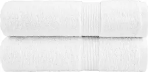 Bath Towels VidaXL Premium, set of 2, white, 100x150 cm, 100% cotton