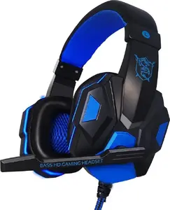 Austiņas over-ear Retoo E251, ar vadu, zilas, modelis E251