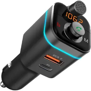 FM raidītājs Retoo 1030084 ar MP3 atskaņošanu no USB, SD kartes slotu, Bluetooth un LCD displeju, iebūvēts lādētājs