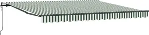 Markīzes auduma pārsegs vidaXL 400x300 cm zaļš‑balts priekš 4x3 m rāmja (rezerves)